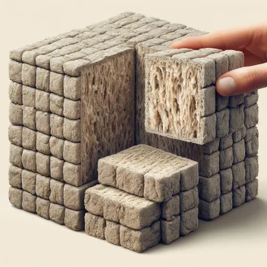 hempcrete blocks.